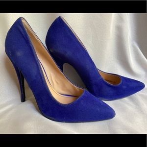 Colin Stuart Blue Suede Heels
